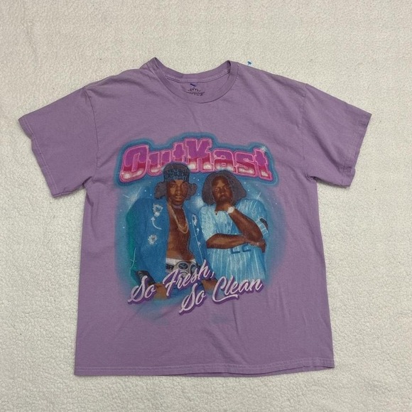 Outkast Other - Vintage OutKast Graphic Tee "So Fresh, So Clean" Purple Shirt with Duo Portrait